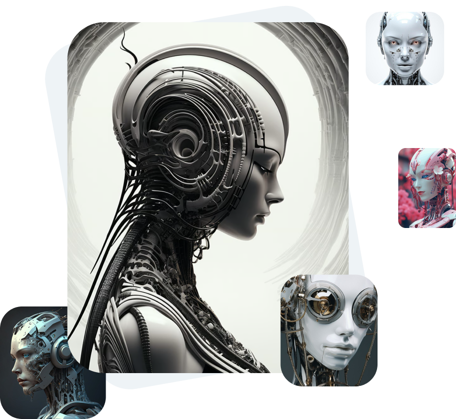 futuristic models image set
